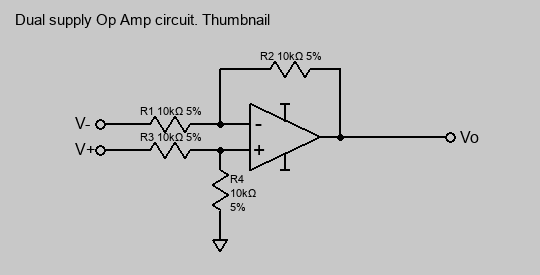 dual supply Op Amp circuit