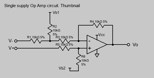 single supply Op Amp circuit